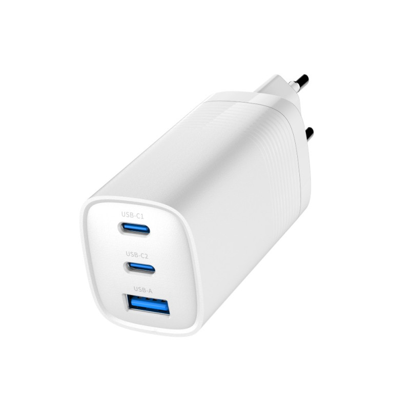 GEMBIRD PD nabíjačka 1xUSB-A 2xUSB-C 65W biela