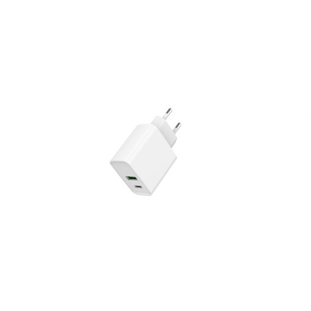 GEMBIRD PD nabíjačka USB-A USB C 20W biela