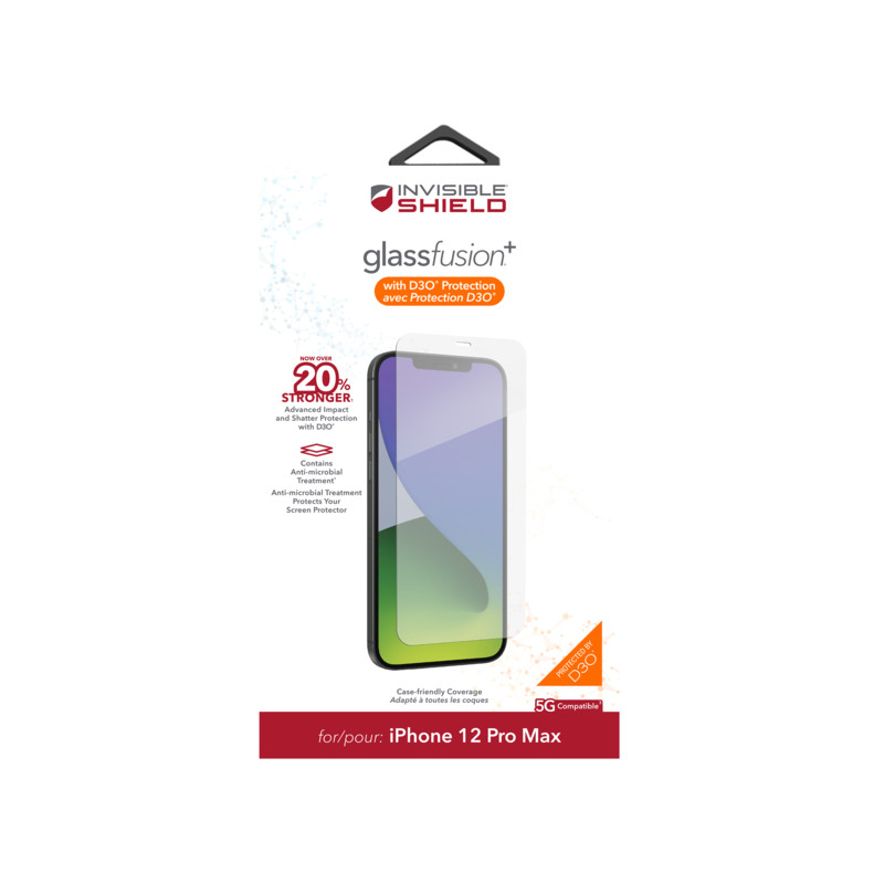 InvisibleShield Fusion+ D3O hybridné sklo iPhone 12 Pro Max