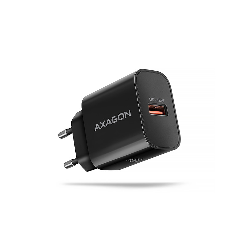 AXAGON ACU-QC18, nabíjačka do siete 18W, 1x port USB-A, QC3.0/AFC/Apple, čierna
