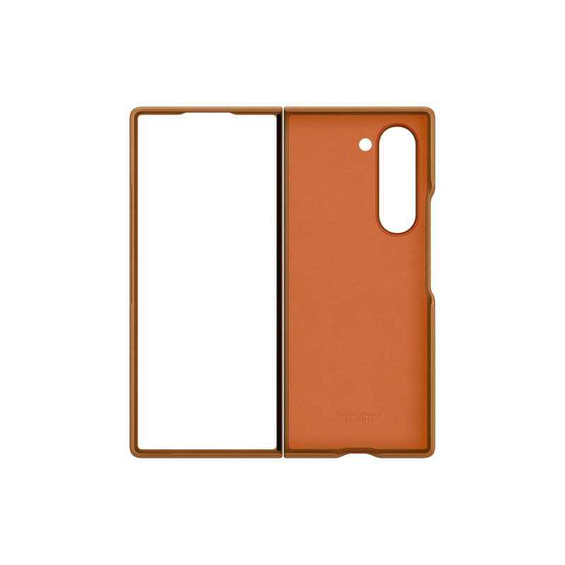 Samsung Ochranný kryt z vegánskej kože pre Fold 6 Brown