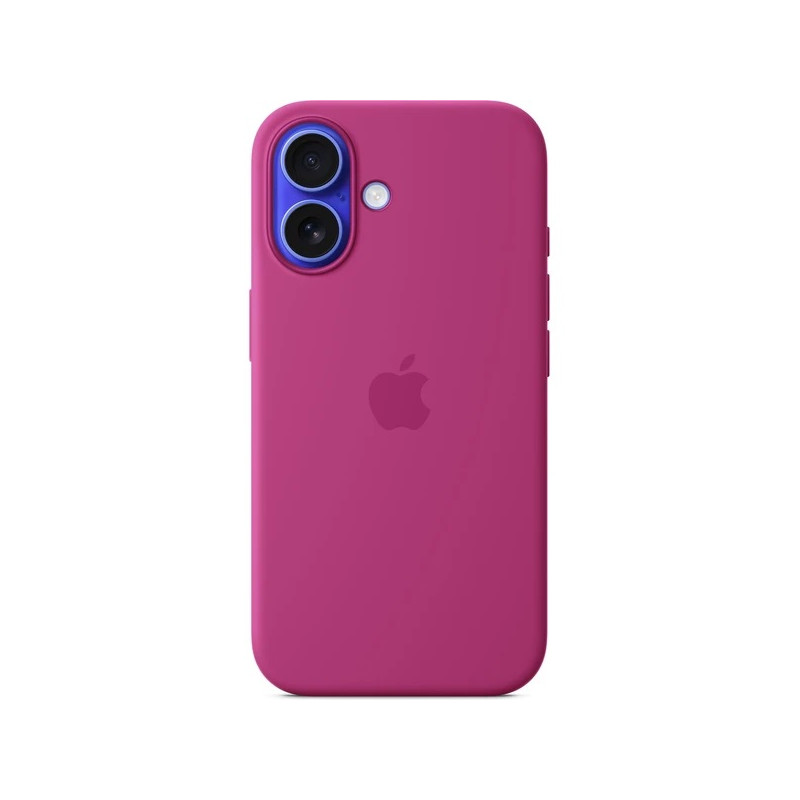 iPhone 16 Plus Silicone Case with MS - Fuchsia