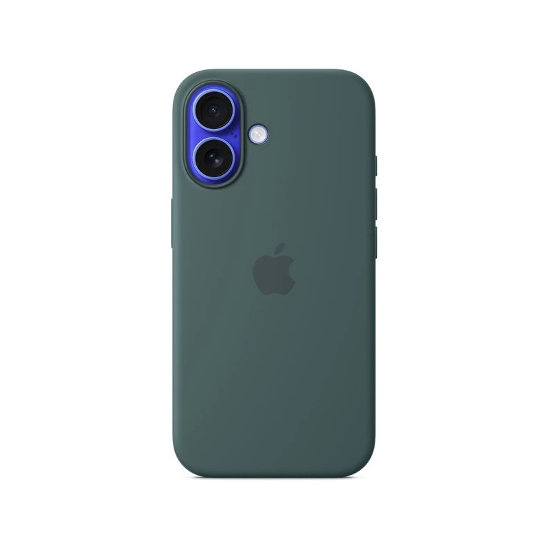 iPhone 16 Plus Silicone Case with MS - Lake Green