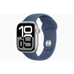 Apple Watch S10/42mm/Silver/Šport Band/Denim/-M/L