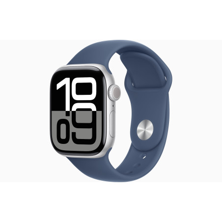 Apple Watch S10/42mm/Silver/Šport Band/Denim/-M/L