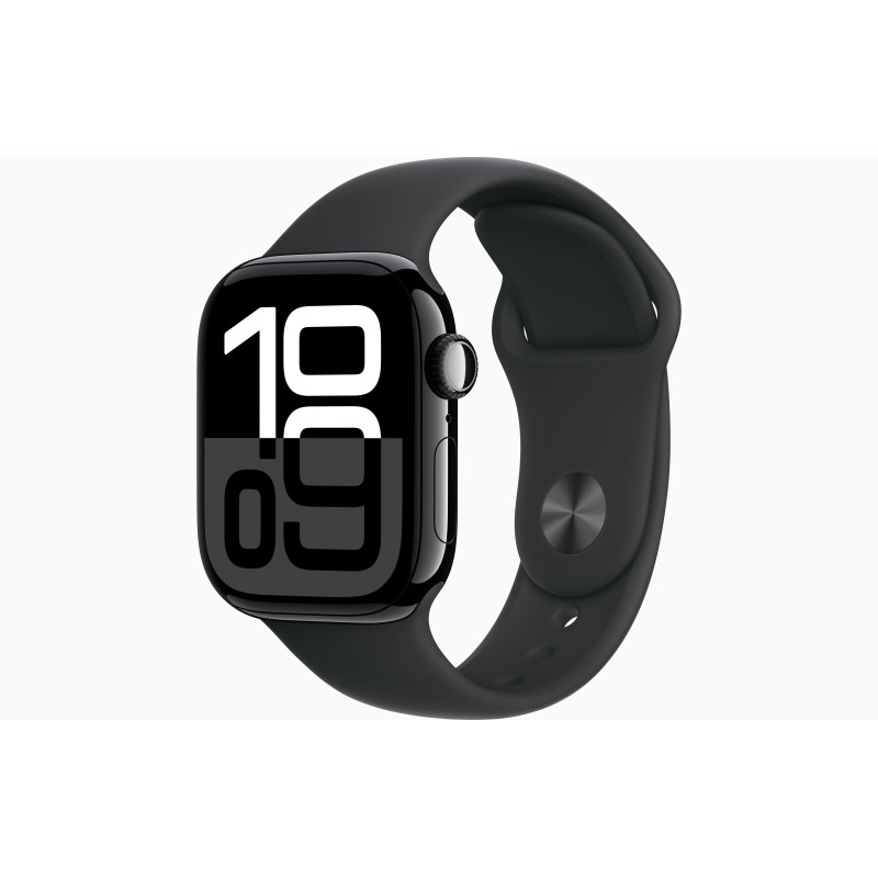 Apple Watch S10 Cell/42mm/Jet Black/Šport Band/Black/-M/L