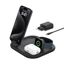 Belkin BOOST CHARGE Qi2 15w Magnetic 3in1, čierny