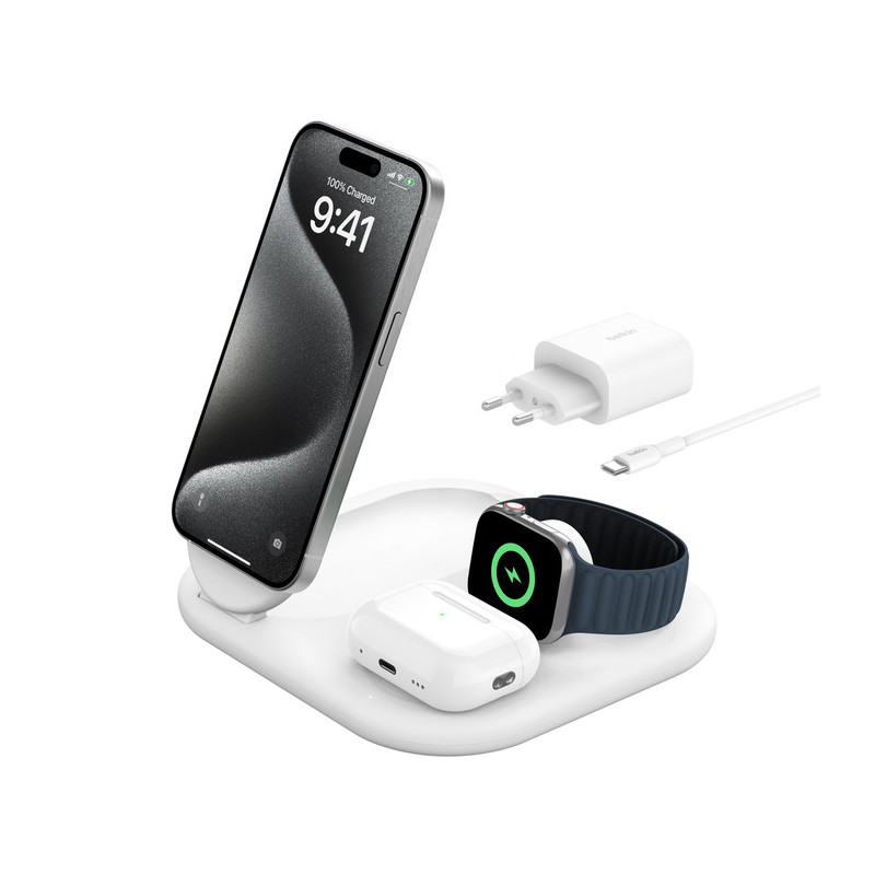 Belkin BOOST CHARGE Qi2 15w Magnetic 3in1, biely