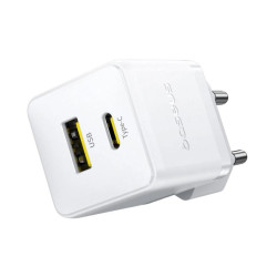 Baseus Rýchlonabíjačka do siete Palm 30W 1xUSB-A 1xUSB-C PD QC 3.0 biela