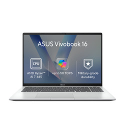 ASUS Vivobook 16/M1607GA-MB036W/AI7-445/16''/WUXGA/32GB/512GB/AMD int/W11H/Silver/2R