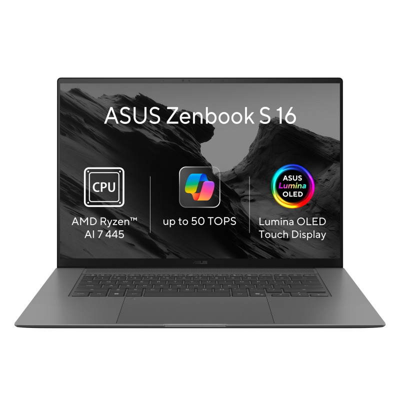 ASUS Zenbook S16 OLED/UM5606GA-OLED594WZ/AI7-445/16''/2880x1800/T/16GB/1TB/AMD int/W11H/Gray/2R
