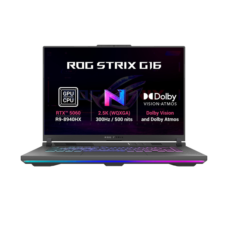 ASUS ROG Strix G16/G614PM-TS150WZ/R9-8940HX/16''/2560x1600/32GB/1TB/RTX 5060/W11H/Gray/2R