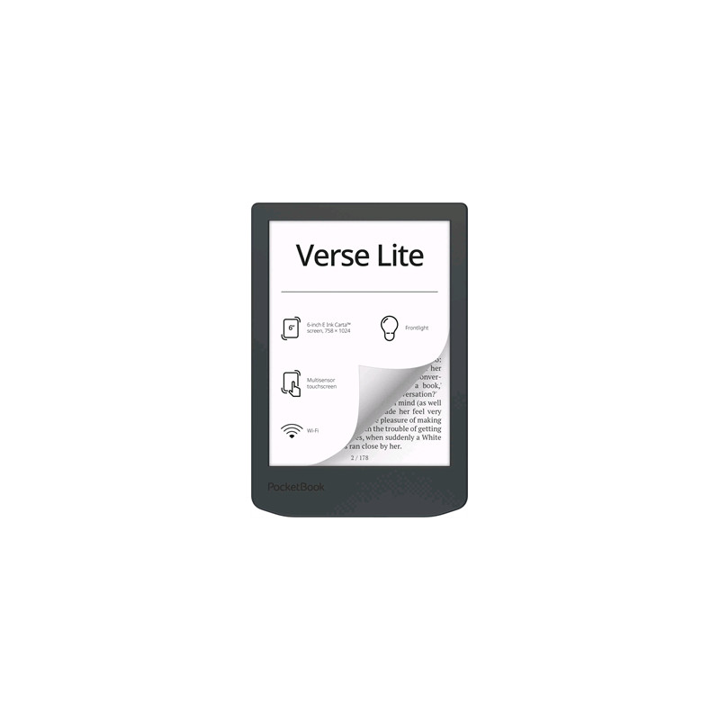 E-book POCKETBOOK 619 Verse Light, Midnight Grey, sivý