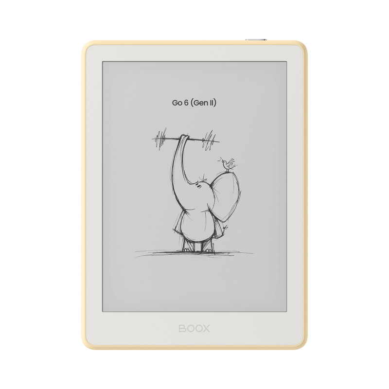 E-book ONYX BOOX GO 6 (Gen II), custard, 6'' Carta 1300, 32GB, Bluetooth, Android 11, E-ink displej