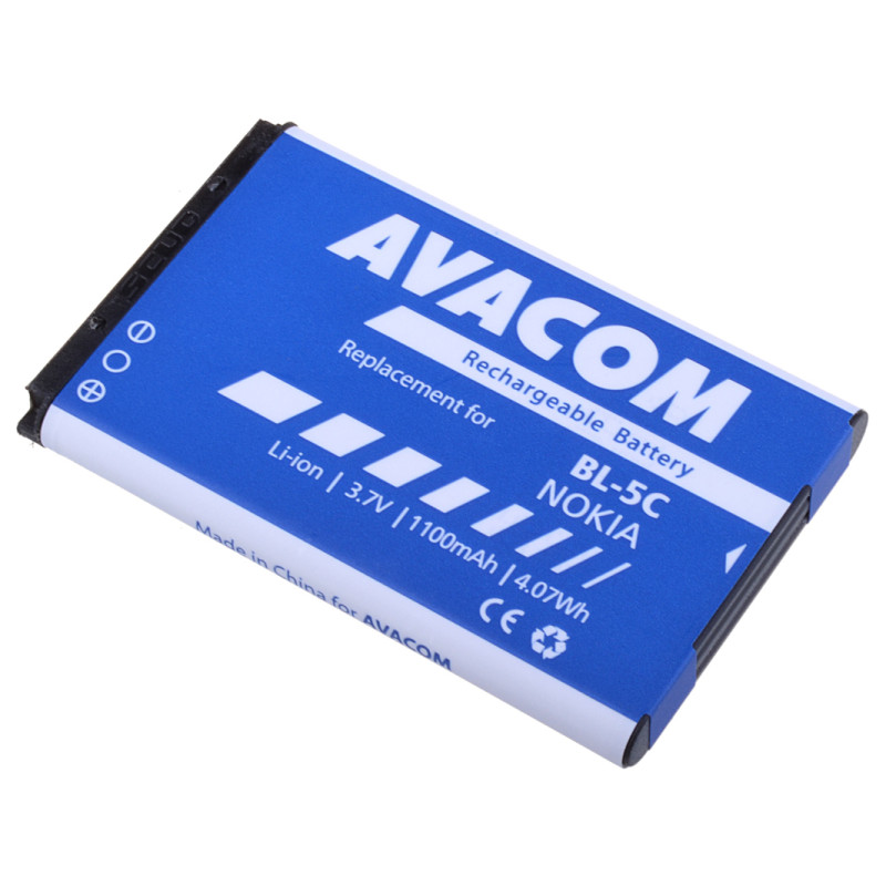 Batérie AVACOM GSNO-BL5C-S1100A do mobilu Nokia 6230, N70, Li-Ion 3,7 V 1100mAh (náhrada BL-5C)