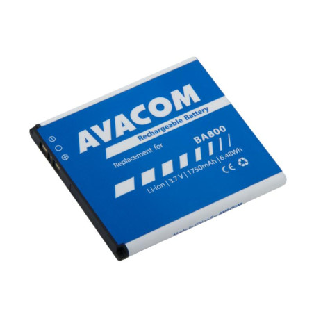 Batérie AVACOM GSSO-BA800-S1750 do mobilu Sony Ericsson Li-Ion 3,7 V 1750mAh (náhrada BA800)