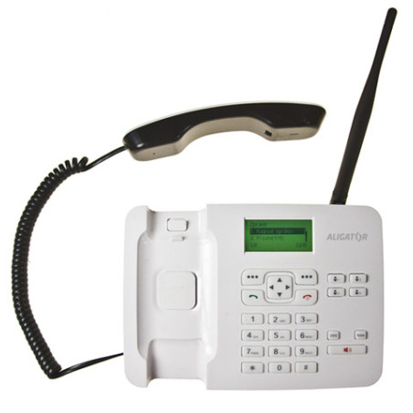 ALIGATOR T100 Stolný telefón na simkartu White