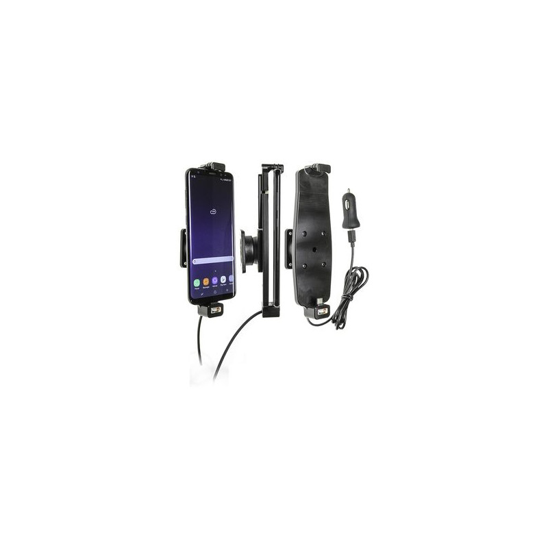 Brodiť držiak do auta na Samsung Galaxy S10+/S9+/S8+ a iné, s pružinou, s nab. z cig.zapaľovača/USB