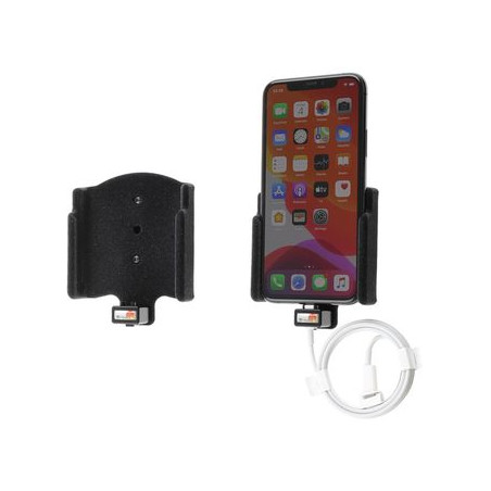 Brodit držiak do auta na Apple iPhone 11 Pro v zamate, bez búzdra, s priechodkou pre Lightning kábel