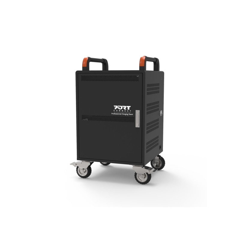 PORT CONNECT CHARGING CABINET 20 Notebooks + RACK 1xU 19'', černý