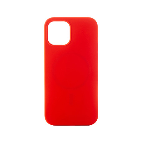 ER POWER Silikonový kryt CARNEVAL SNAP pre iPhone 12 mini s MagSafe - Červená