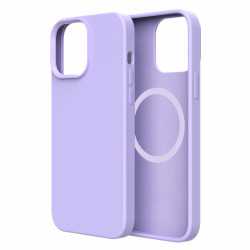 ER POWER Silikonový kryt CARNEVAL SNAP pre iPhone 14 s MagSafe - svetlo fialová