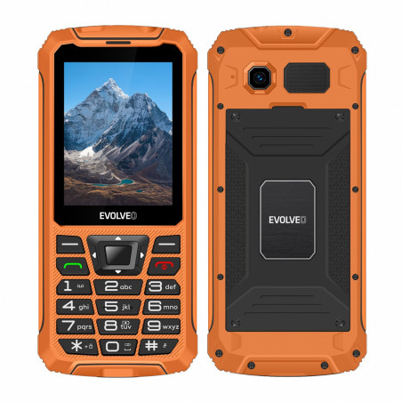 EVOLVEO StrongPhone Z6, IP68 odolný Dual SIM telefón, 2,8'' LCD, 4000mAh, Powerbanka,, oranžový