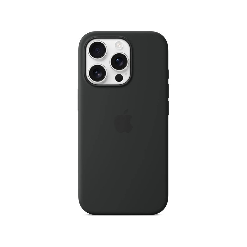 iPhone 16 Pre Max Silicone Case with MS - Black