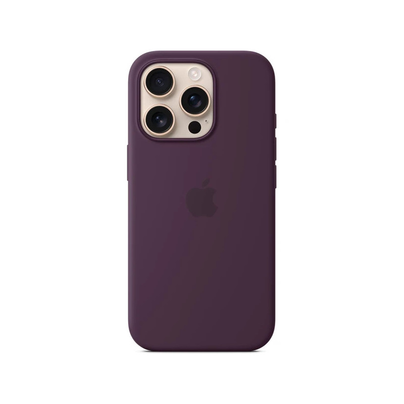 iPhone 16 Pre Max Silicone Case with MS - Plum
