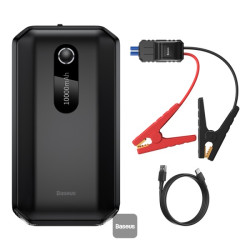 Baseus Power Bank Super Energy Air 10000 mAh so štartovacími káblami čierna
