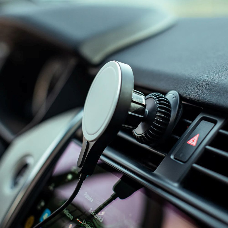 Car charger 15W MagSafe 1,5m + 40W - čierny