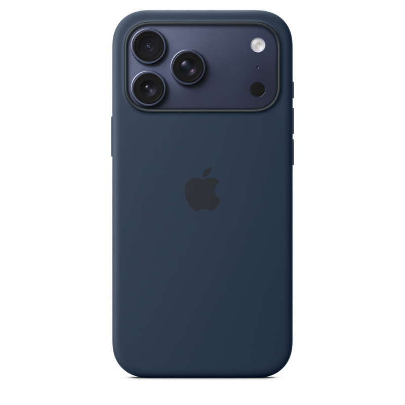 iPhone 17 Pre Max Silicone Case with MS – Midnight