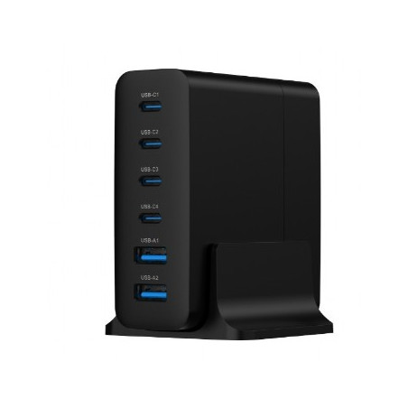 Gembird Universal charger 75W 2x USB-A, 4x USB-C