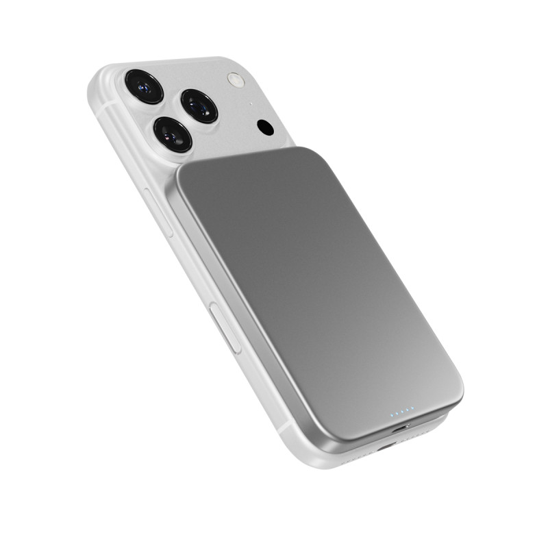 Epico Qi2 5000mAh Alu Mag+ PowerBanka EM51 - striebra