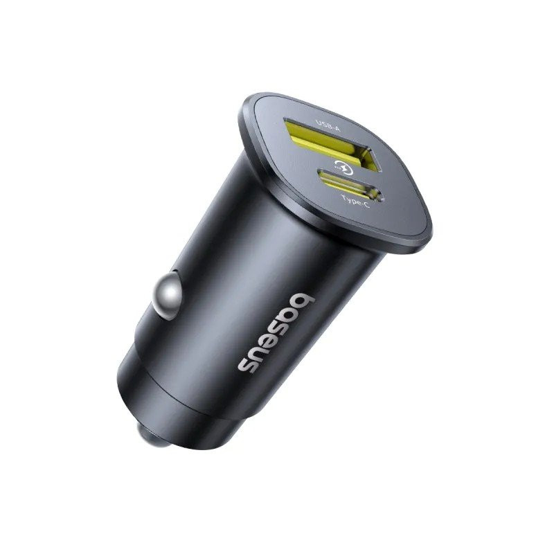Baseus GoTrip Nabíjačka do Auta USB-C/USB-A 30W Cosmic Black