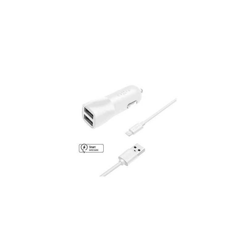 FIXED 2xUSB, USB / Lightning, 1m MFI, 15W, biela