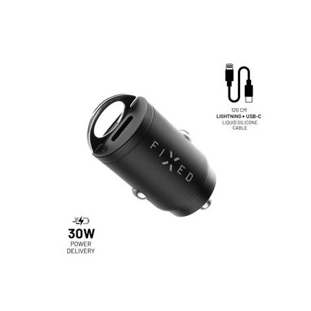 FIXED 2xUSB-C, USB-C/Lightning, 1,2 m, MFI, 30W