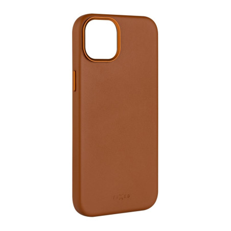 FIXED MagLeather kožený kryt iPhone 15+ hnedý