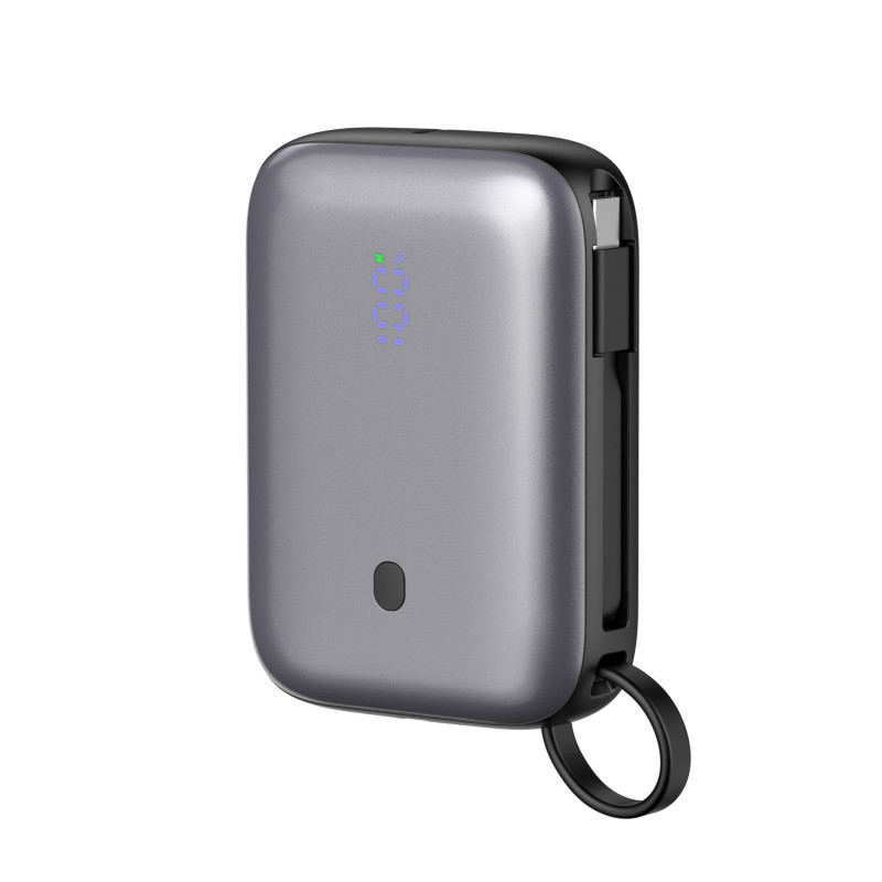 Platinet Powerbanka 10000 mAh 20W Power Delivery, 2xUSB-C, 1xUSB-A, kábel USB-C 1m, čierna
