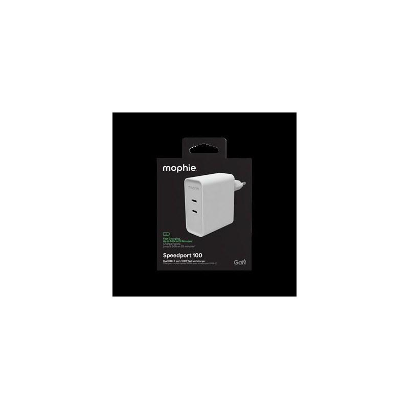 Power Adaptér GaN USB-C Dual 100W White