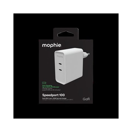 Power Adaptér GaN USB-C Dual 100W White