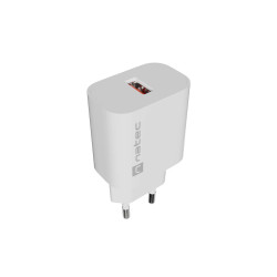 Univerzálna nabíjačka Natec RIBERA 18W, 1X USB-A, biela