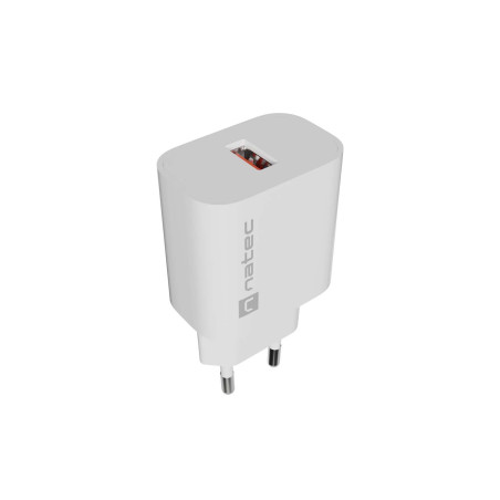 Univerzálna nabíjačka Natec RIBERA 18W, 1X USB-A, biela