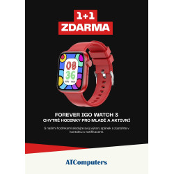 Forever IGO 3 JW-500 červené, 1+1 zadarmo