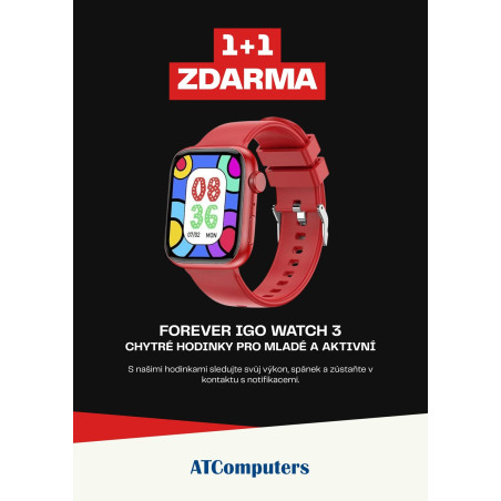 Forever IGO 3 JW-500 červené, 1+1 zadarmo