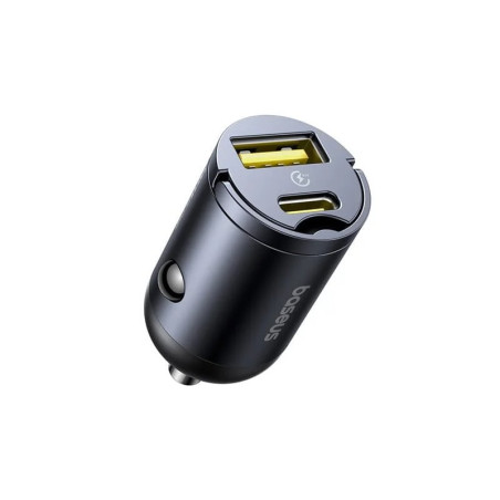 Baseus Tiny Star Mini Nabíjačka do Auta USB-A/USB-C 30W Cosmic Black
