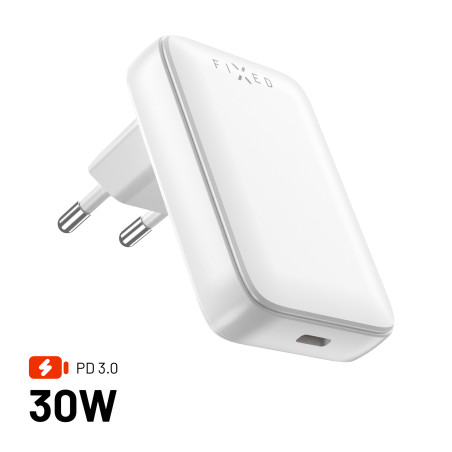 Síťová GaN nabíjačka FIXED Slim s USB-C, PD, 30W