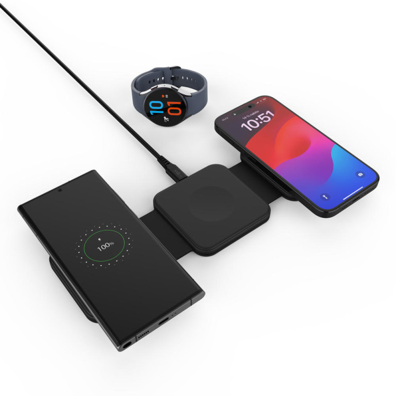 QI skladacia nabíjačka 3v1 FIXED Flex for Samsung