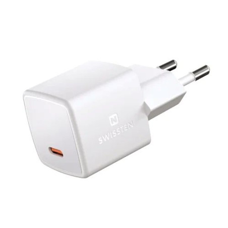 SWISSTEN MINI SIEŤOVÝ ADAPTÉR GaN USB-C 25W POWER D