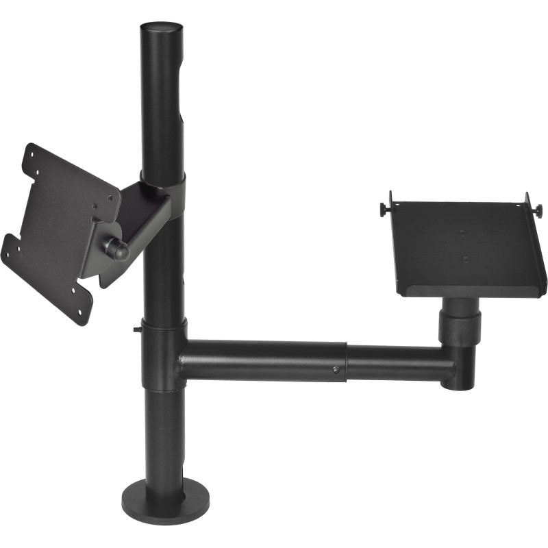 Virtuos Pole - Zostava - stojan 500 mm s predlž. ramenom a držiakmi VESA a pokladničnej tlačiarne